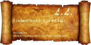 Ludmerszki Loretta névjegykártya